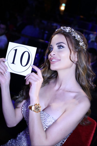 Dominique Hourani in Miss Former USSR Pageant